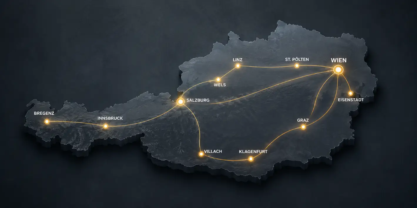Servicegebiet von Swift Umzug – Wien und Umland